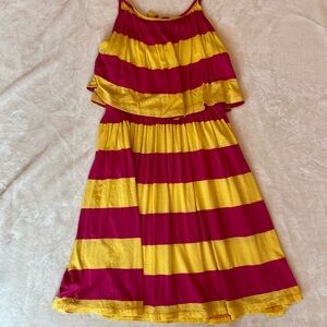 Ralph Lauren's Striped Yellow and Pink Dress - Size Youth L (12-14)